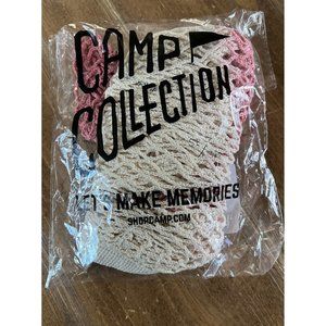 Camp Pink Dip Dye Crochet Farmers Market  Produce Fruit Tote Bag Carryall ~ New